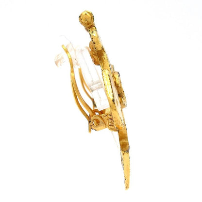 Chanel Earrings Gold Cross
