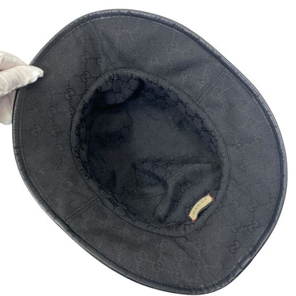 Gucci GG Plaid Reversible Bucket Hat Black Street Casual Trend