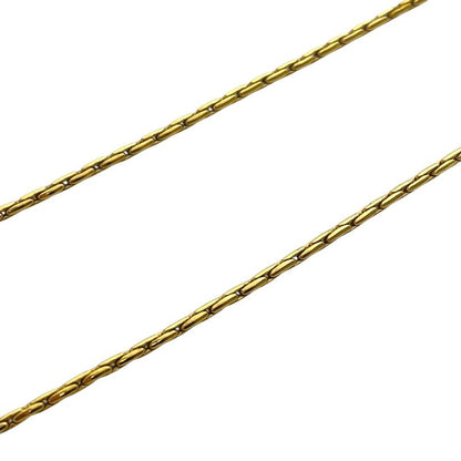 Dior Logo Rhinestone Black Pendant Stone Necklace Gold Plated Gold Color - Black
