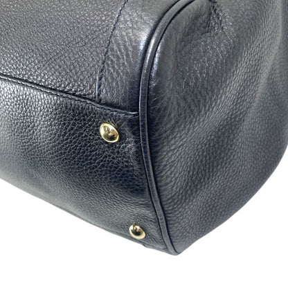 Gucci Soho Leather Mini Boston Bag Interlocking GG Logo Black