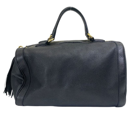 Gucci Soho Leather Mini Boston Bag Interlocking GG Logo Black