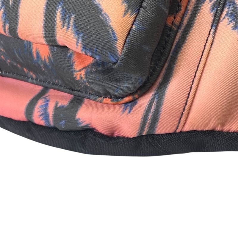 Saint Laurent Paris Palm Tree Pattern Nylon Pink Orange Belt Bag