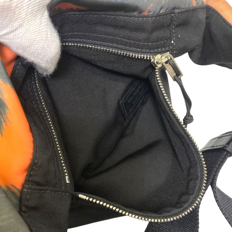 Saint Laurent Paris Palm Tree Pattern Nylon Pink Orange Belt Bag