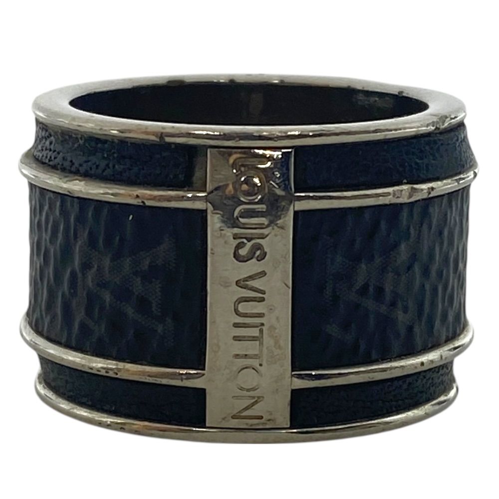 Louis Vuitton Bag Monogram Eclipse Ring Silver Metal