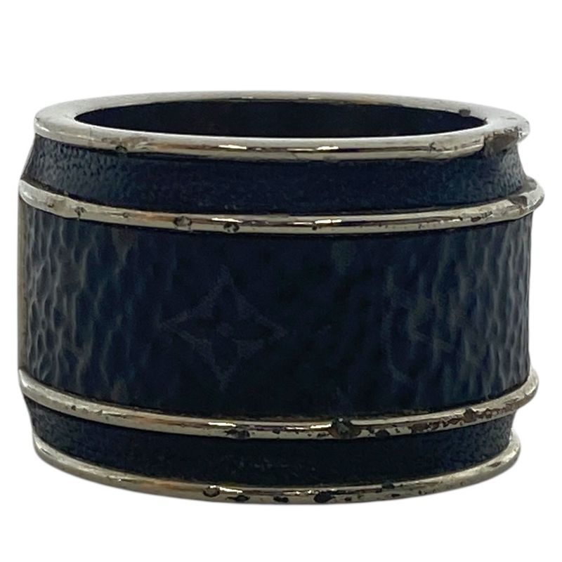 Louis Vuitton Bag Monogram Eclipse Ring Silver Metal