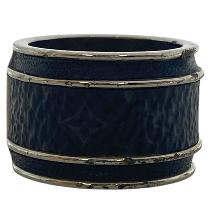 Louis Vuitton Bag Monogram Eclipse Ring Silver Metal