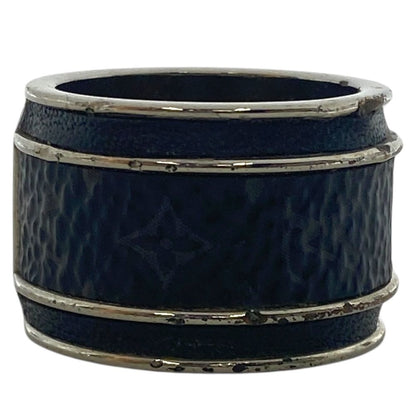 Louis Vuitton Bag Monogram Eclipse Ring Silver Metal