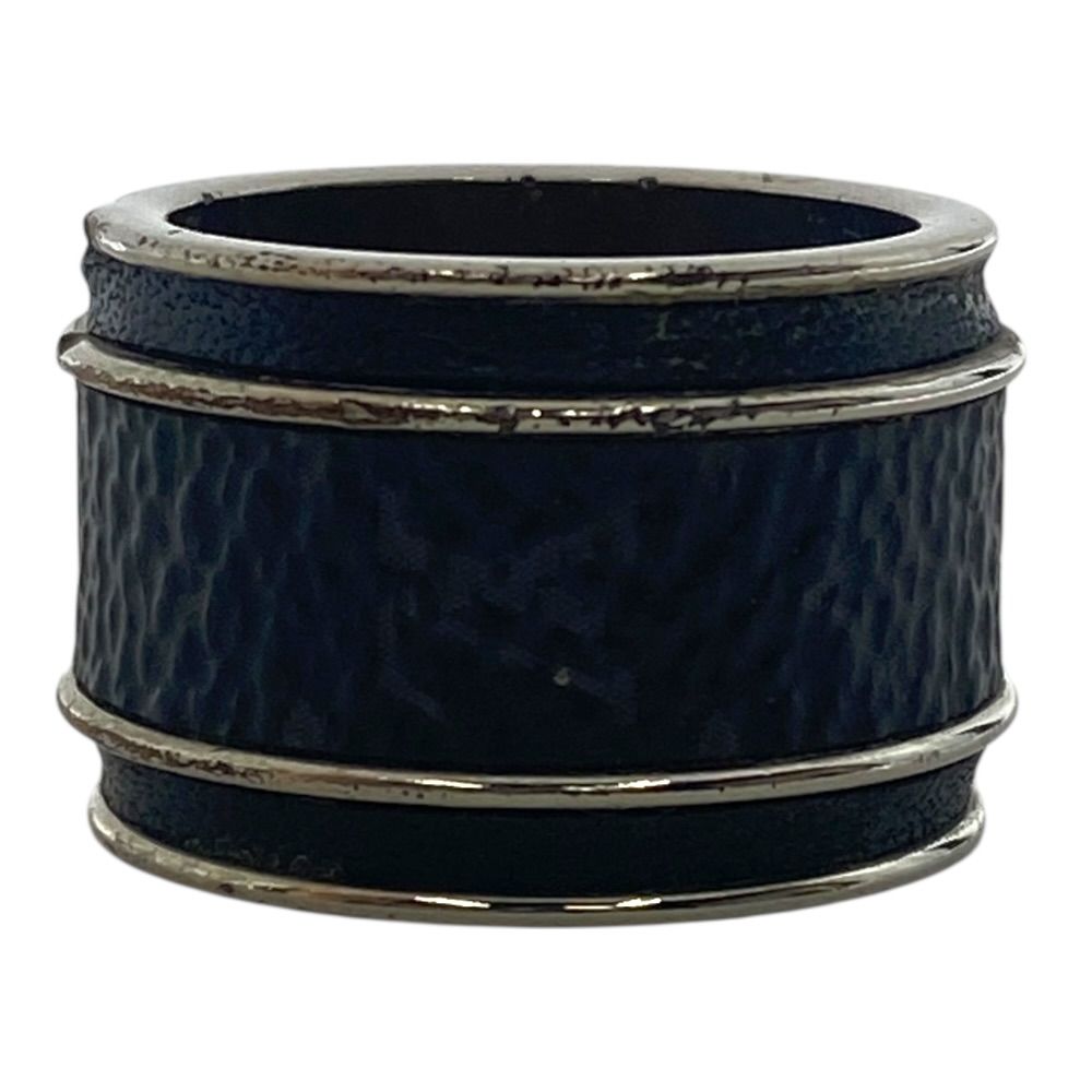 Louis Vuitton Bag Monogram Eclipse Ring Silver Metal