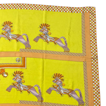 Hermes Scarf Carre 140 Large Shawl Harnais Francais en Sequences Horse Tack