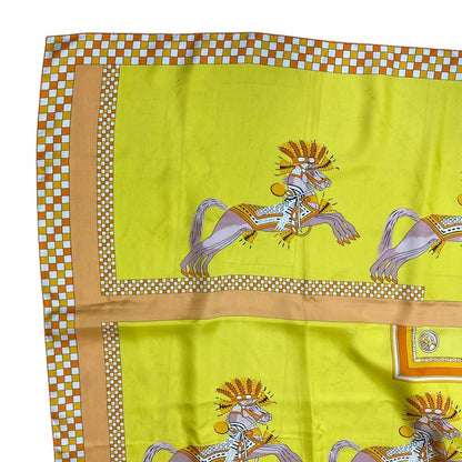 Hermes Scarf Carre 140 Large Shawl Harnais Francais en Sequences Horse Tack