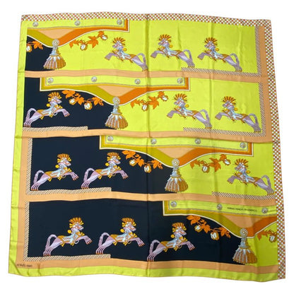 Hermes Scarf Carre 140 Large Shawl Harnais Francais en Sequences Horse Tack