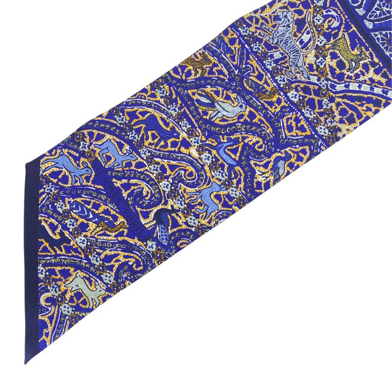 Hermes Maxi Twill Long Scarf Type Persian Equestrian Pattern Oriental