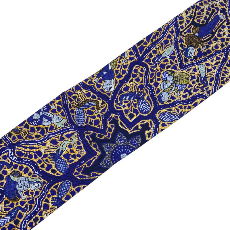 Hermes Maxi Twill Long Scarf Type Persian Equestrian Pattern Oriental