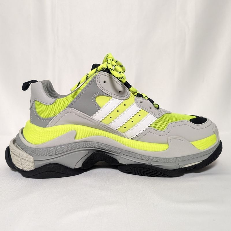 Balenciaga Adidas Collaboration Mesh Yellow Gray Handbag