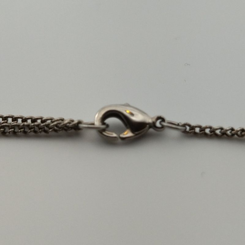 Louis Vuitton Monogram Ring Necklace Silver