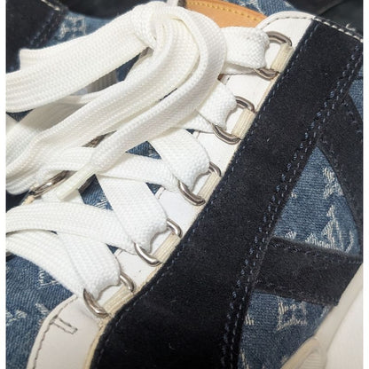 Louis Vuitton Monogram Denim Suede Blue Sneakers