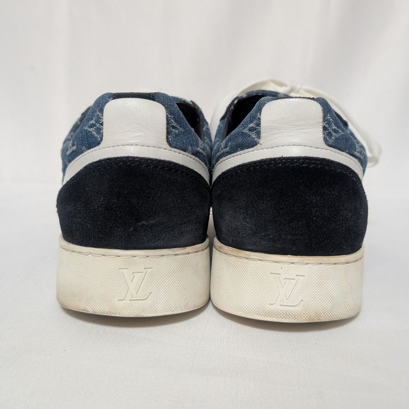 Louis Vuitton Monogram Denim Suede Blue Sneakers