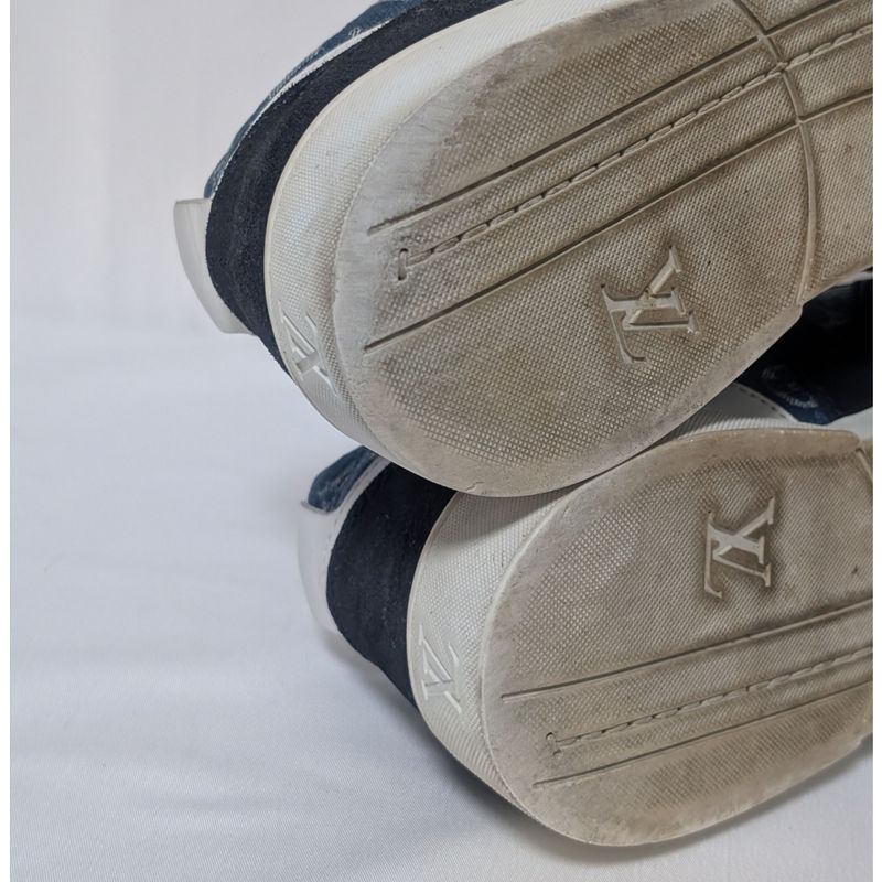 Louis Vuitton Monogram Denim Suede Blue Sneakers
