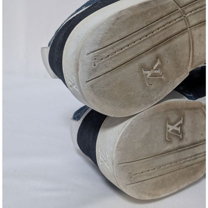 Louis Vuitton Monogram Denim Suede Blue Sneakers