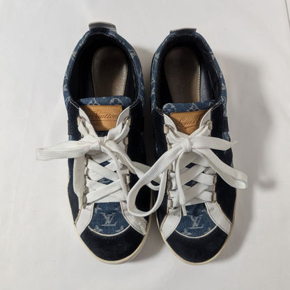 Louis Vuitton Monogram Denim Suede Blue Sneakers