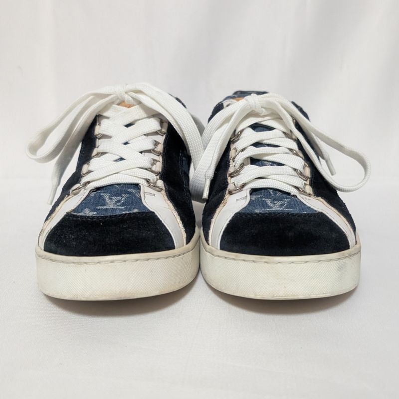 Louis Vuitton Monogram Denim Suede Blue Sneakers