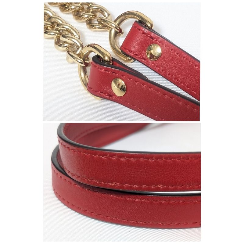 Gucci GG Supreme Apple Padlock Chain Shoulder Bag