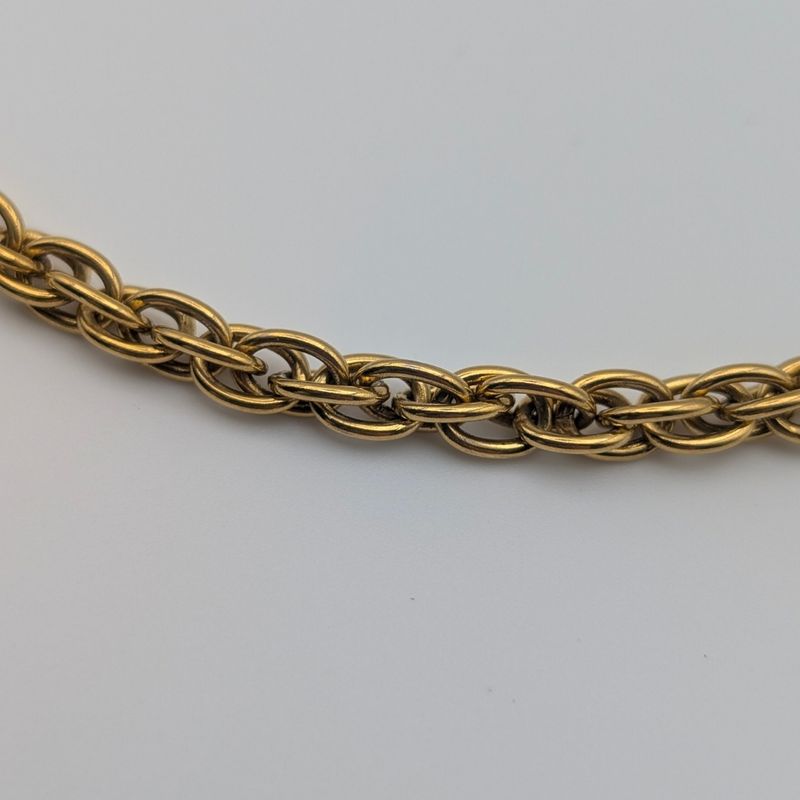 Chanel Gold CC Logo Chain Necklace Vintage