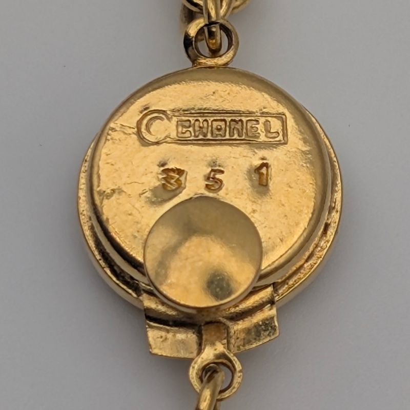 Chanel Gold CC Logo Chain Necklace Vintage