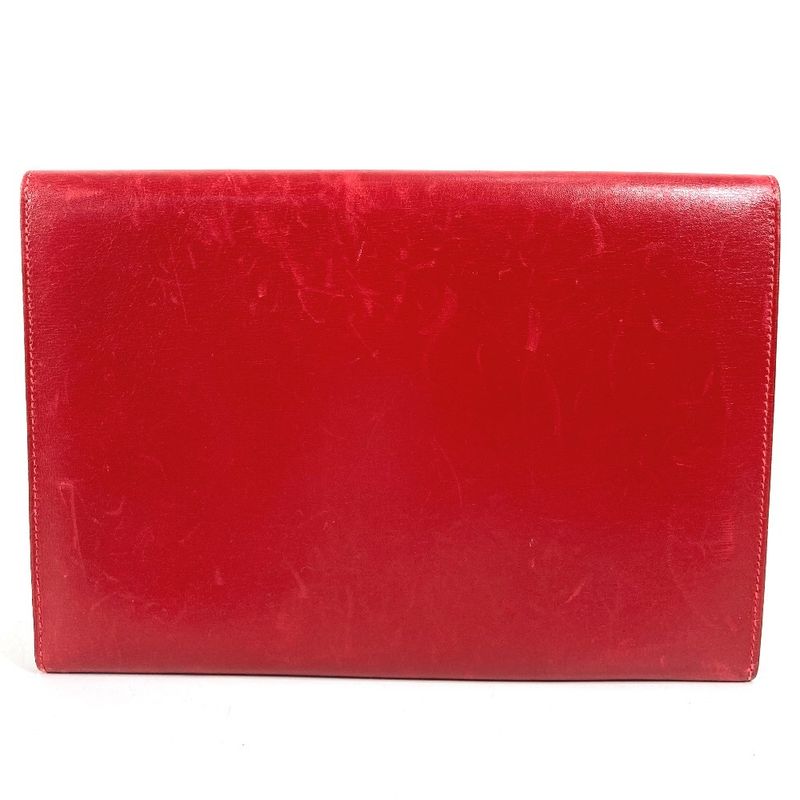 Hermes Second Bag Pochette Rio Leather Red