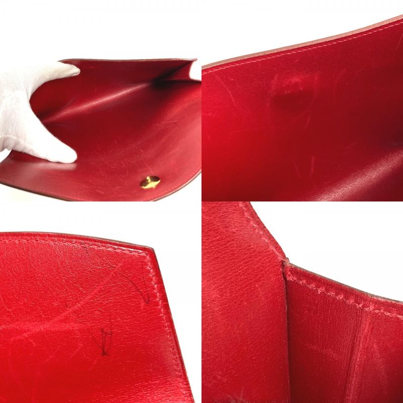 Hermes Second Bag Pochette Rio Leather Red