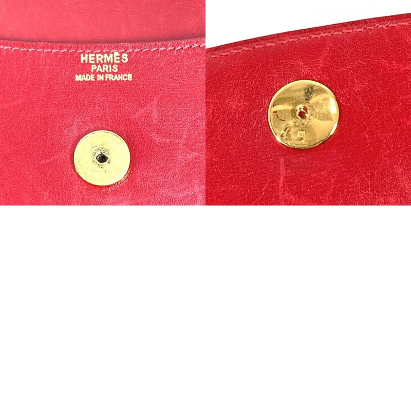Hermes Second Bag Pochette Rio Leather Red