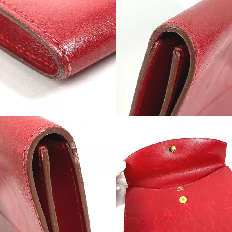 Hermes Second Bag Pochette Rio Leather Red