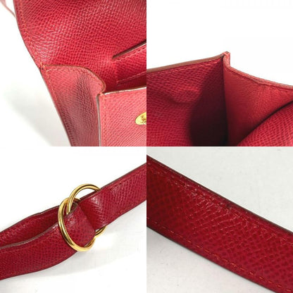 Hermes Belt Bag Pochette Green Leather Red X