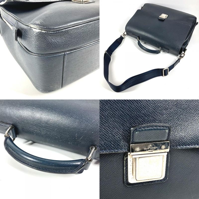 Louis Vuitton Business Bag Vasili GM Taiga Leather Bolt Navy Bol Navy