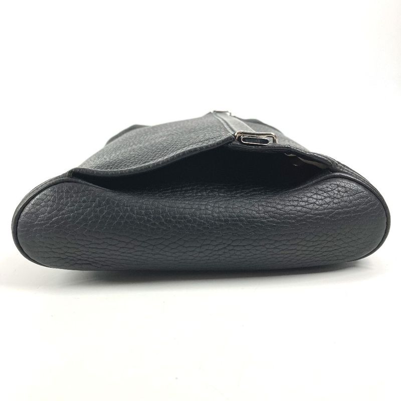 Hermes Clutch Equi Leather Black X