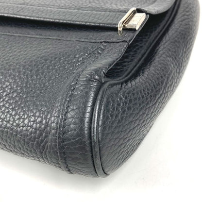 Hermes Clutch Equi Leather Black X