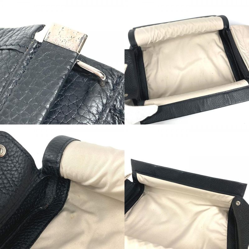 Hermes Clutch Equi Leather Black X