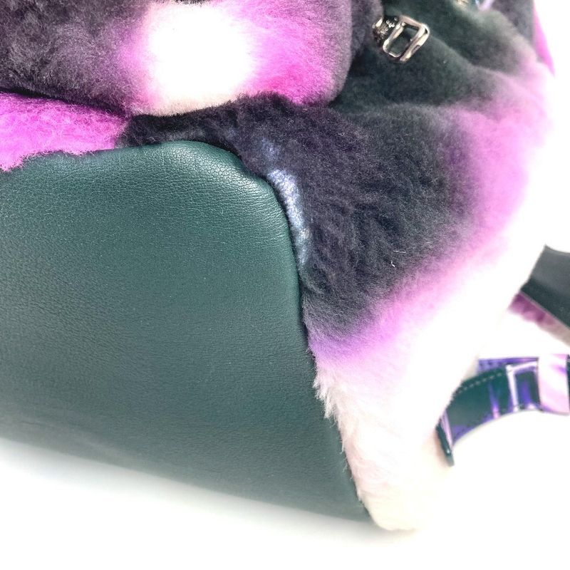 Louis Vuitton Backpack Multi Pocket Fur Purple X Black X White