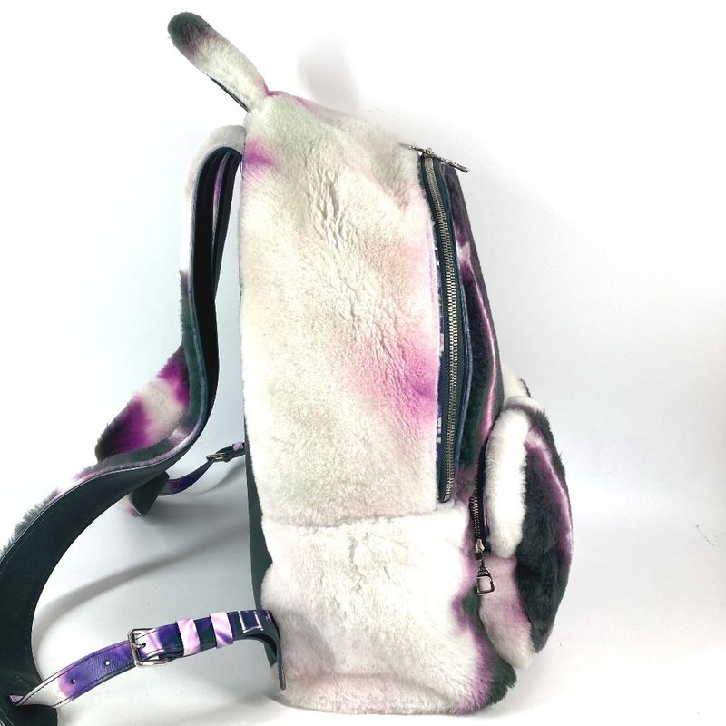 Louis Vuitton Backpack Multi Pocket Fur Purple X Black X White
