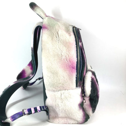 Louis Vuitton Backpack Multi Pocket Fur Purple X Black X White