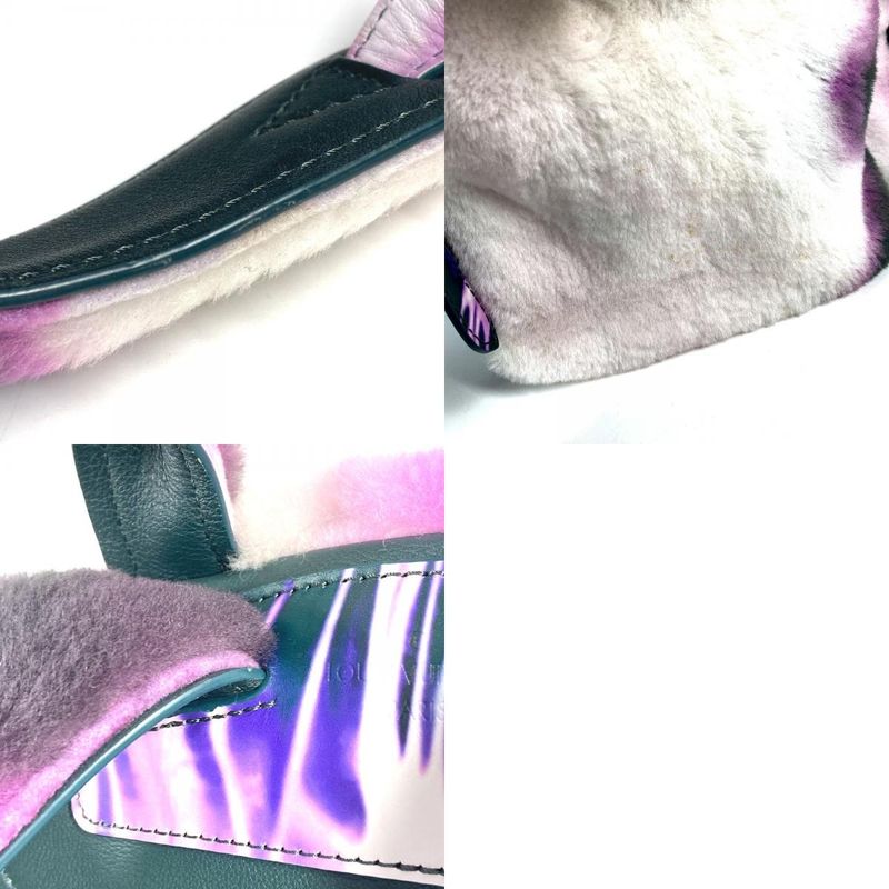 Louis Vuitton Backpack Multi Pocket Fur Purple X Black X White