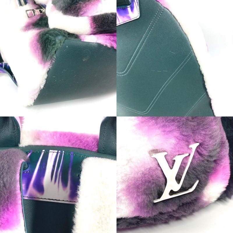 Louis Vuitton Backpack Multi Pocket Fur Purple X Black X White