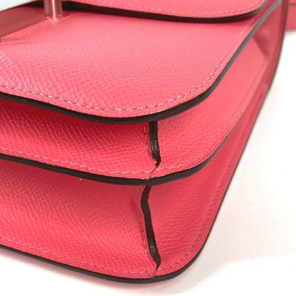 Hermes Shoulder Bag Constance 24 Epsom Rose Azalea Pink