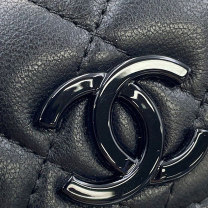 Chanel Belt Bag CC Logo Quilted Mini Chain Lambskin Black Multicolor