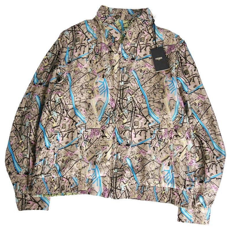 Fendi Jacket Reversible Silk 58 Condition Description