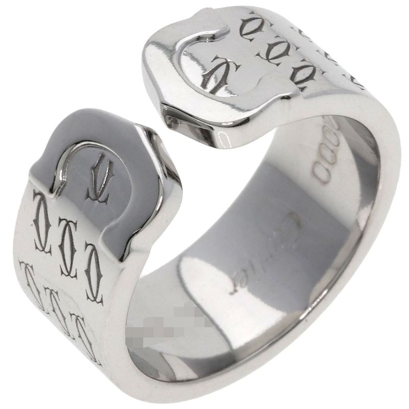 Cartier 2C Christmas Limited 52 Ring 18K White Gold