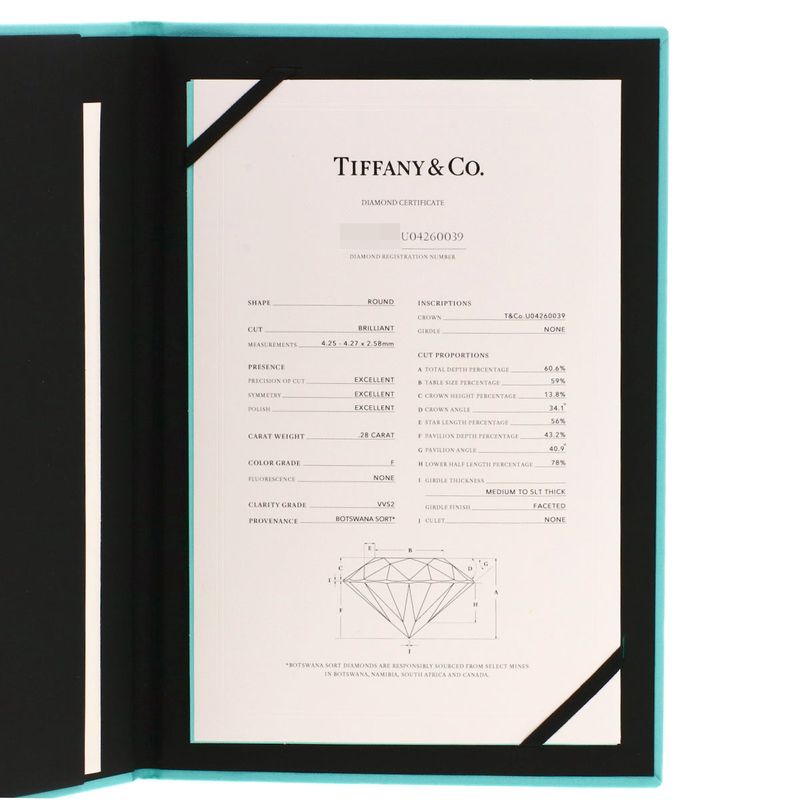 Tiffany & Co Harmony Solitaire Diamond Ring 18K