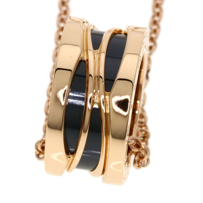 Bvlgari Legend Black Ceramic Necklace 18K Pink Gold