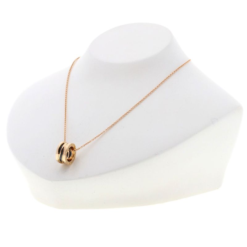 Bvlgari Legend Black Ceramic Necklace 18K Pink Gold