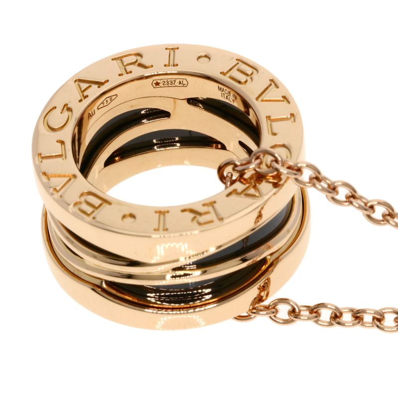 Bvlgari Legend Black Ceramic Necklace 18K Pink Gold